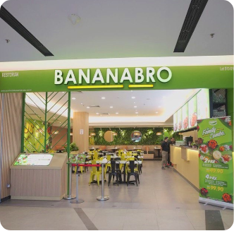 tempat makan best puchong BananaBro IOI Mall Puchong, Restauratant front view, Banana leaf rice, Malaysia local food