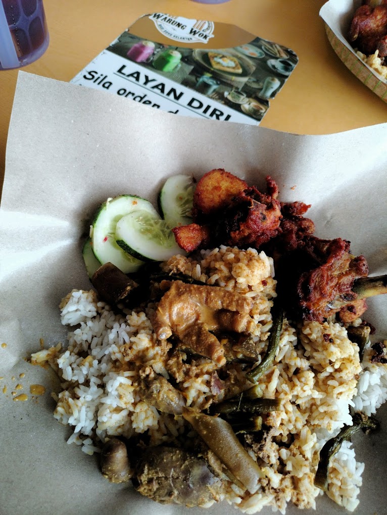 Nasi kukus ayam berempah, Warung Wok, malaysian traditional food, makanan tempatan malaysia