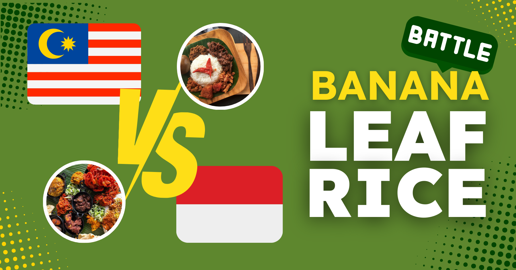 Banana Leaf Rice in Malaysia vs Indonesia,